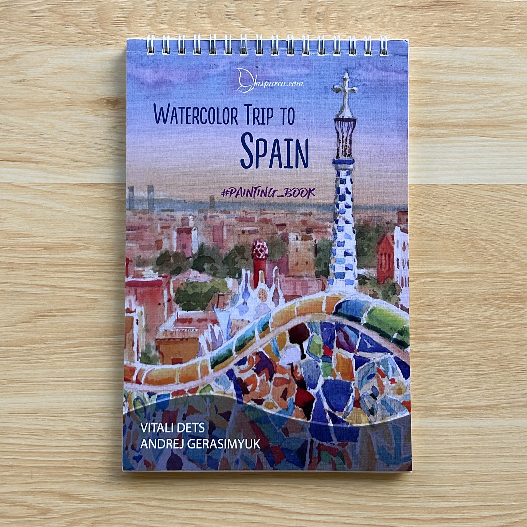 Workbook tutorial "Watercolor trip to Spain", 15x23 cm, printed on Premium Watercolor Paper, 17 step-by-step lessons by Award-Winning Artists