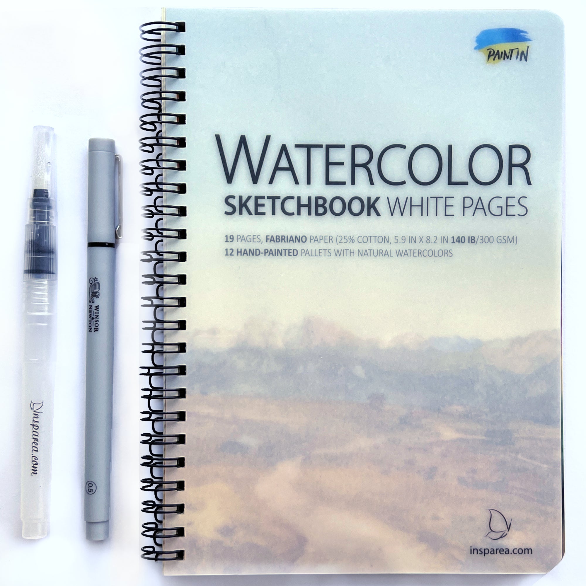 Personalized PaintIN Sketchbook with Blank Pages 300 gsm Suitable for left and right handers. Delivery from the US warehouse