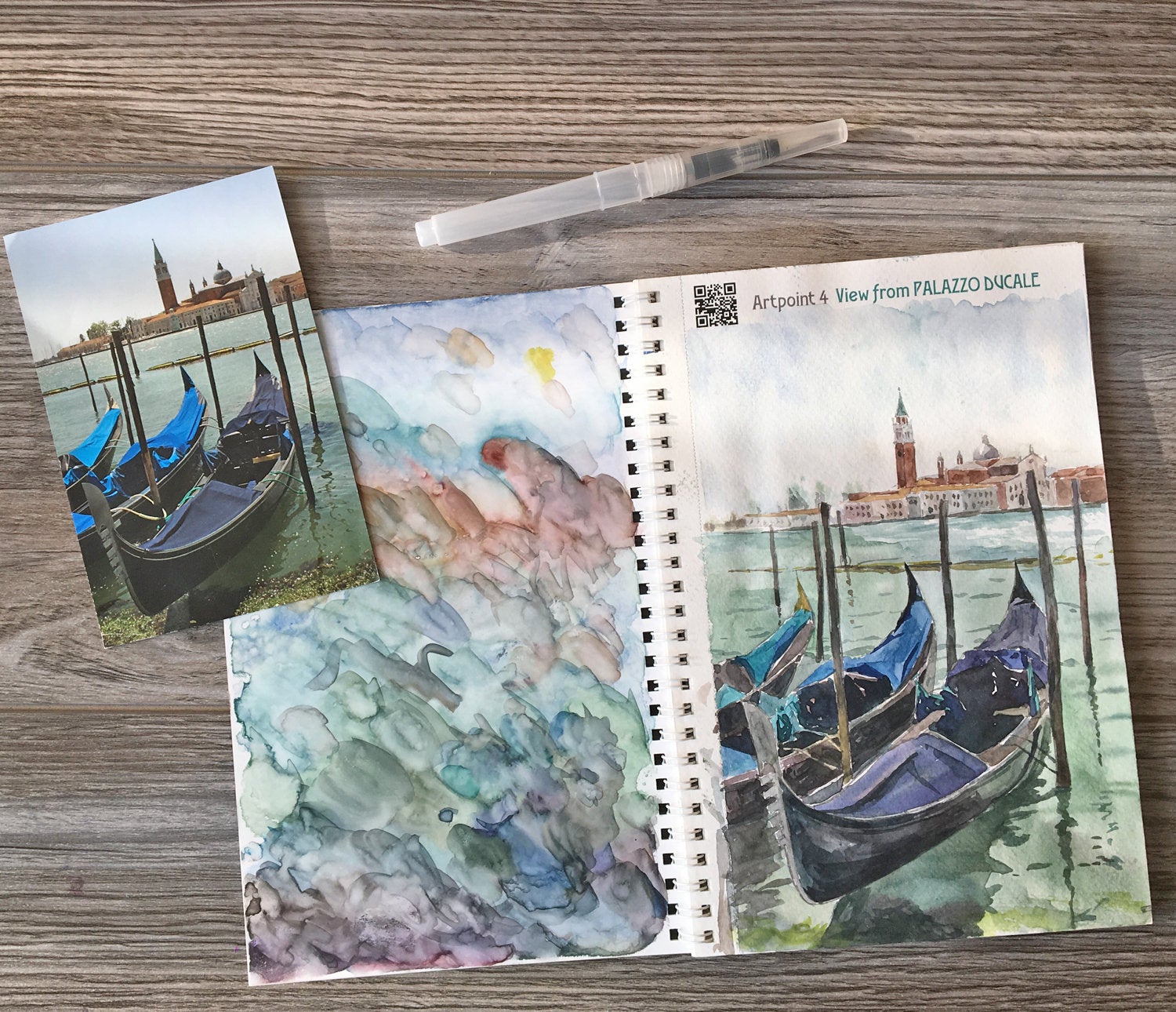 Insparea Watercolor Set Watercolour Trip to Italy, Painting Set for Adults, Paint Kit with Coloring Tutorial Workbook, Art Gift Beginner Sketchbook Wi